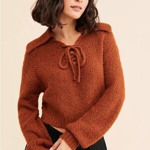 Sage The Label Sophia Lace Up Sweater